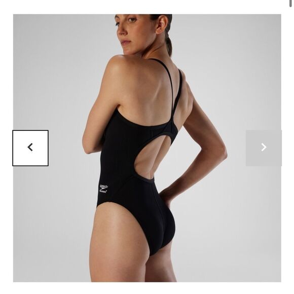 Women's Solid Flyback Training One Piece Black Endurance+ 14/40 - Picture 2 of 7